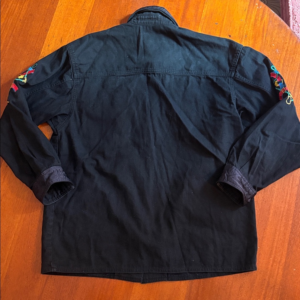 Archival Laurèl by Escada Embroidered Sleeve Utility Shirt Jacket - Vintage 90s - Picture 8 of 8